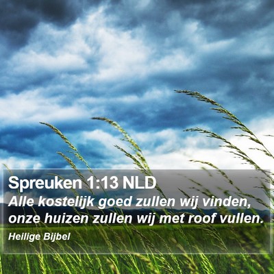 Spreuken 1:13 NLD Bible Verse Image