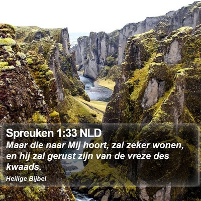 Spreuken 1:33 NLD Bible Verse Image