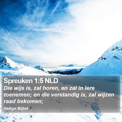 Spreuken 1:5 NLD Bible Verse Image