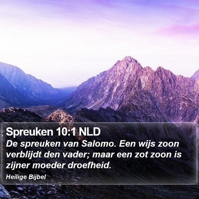 Spreuken 10:1 NLD Bible Verse Image