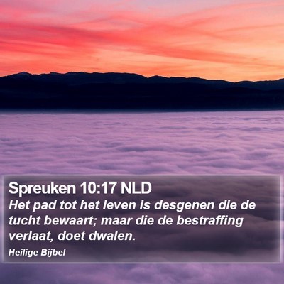 Spreuken 10:17 NLD Bible Verse Image