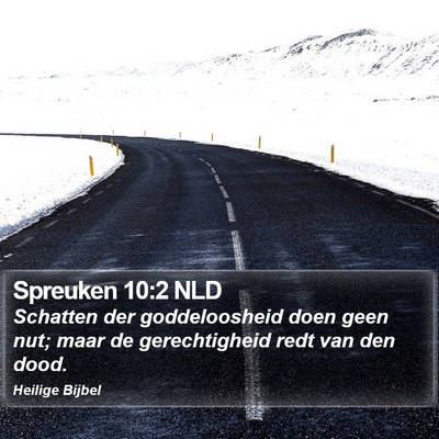 Spreuken 10:2 NLD Bible Verse Image