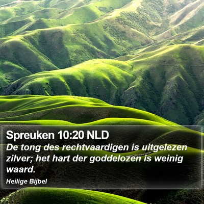 Spreuken 10:20 NLD Bible Verse Image