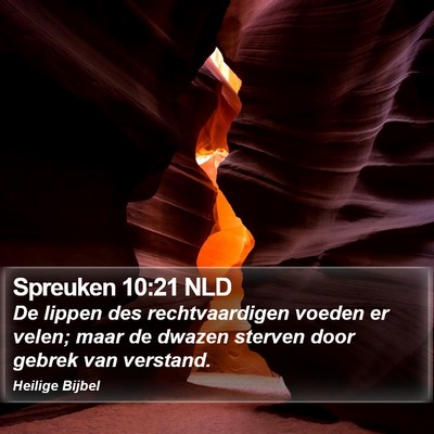 Spreuken 10:21 NLD Bible Verse Image