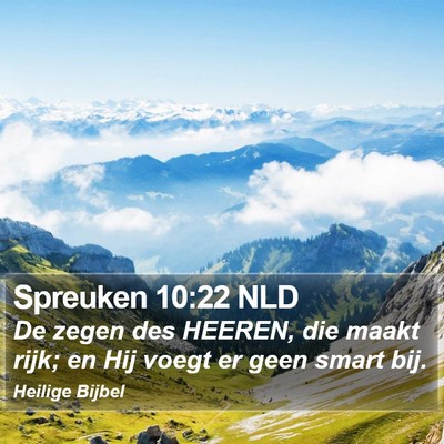 Spreuken 10:22 NLD Bible Verse Image