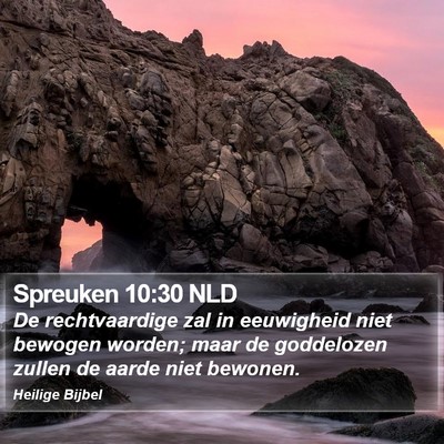 Spreuken 10:30 NLD Bible Verse Image