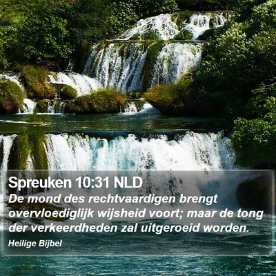 Spreuken 10:31 NLD Bible Verse Image