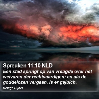 Spreuken 11:10 NLD Bible Verse Image