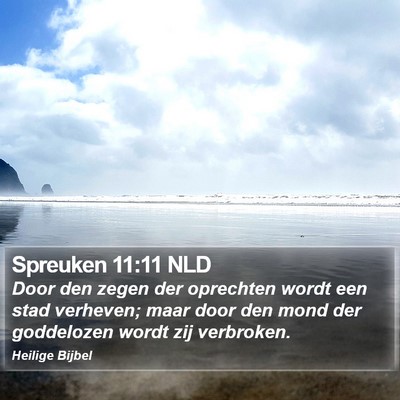 Spreuken 11:11 NLD Bible Verse Image