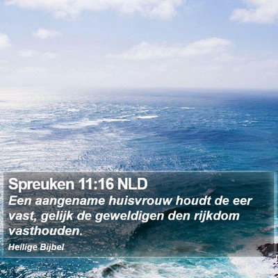 Spreuken 11:16 NLD Bible Verse Image