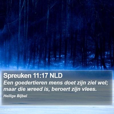 Spreuken 11:17 NLD Bible Verse Image