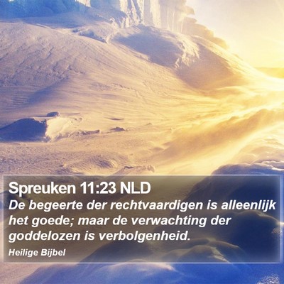 Spreuken 11:23 NLD Bible Verse Image