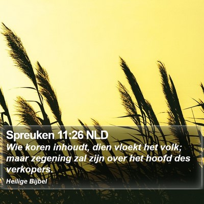 Spreuken 11:26 NLD Bible Verse Image