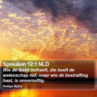 Spreuken 12:1 NLD Bible Verse Image
