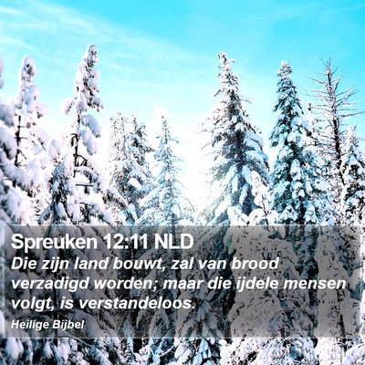 Spreuken 12:11 NLD Bible Verse Image