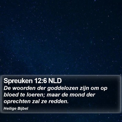Spreuken 12:6 NLD Bible Verse Image