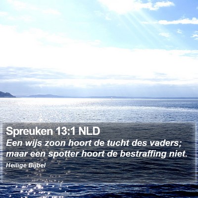 Spreuken 13:1 NLD Bible Verse Image