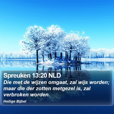 Spreuken 13:20 NLD Bible Verse Image