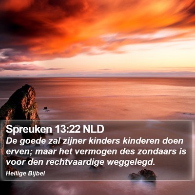 Spreuken 13:22 NLD Bible Verse Image