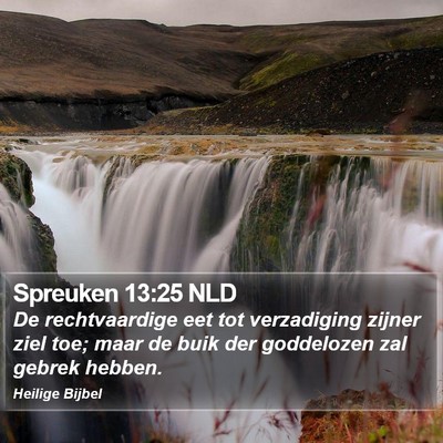 Spreuken 13:25 NLD Bible Verse Image