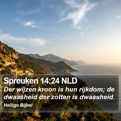 Spreuken 14:24 NLD Bible Verse Image