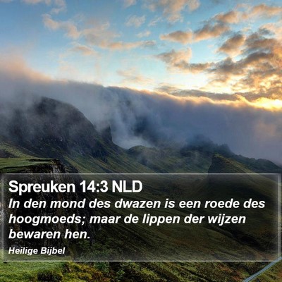 Spreuken 14:3 NLD Bible Verse Image