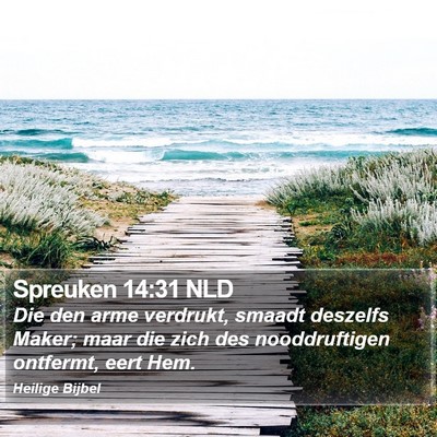 Spreuken 14:31 NLD Bible Verse Image
