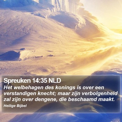 Spreuken 14:35 NLD Bible Verse Image