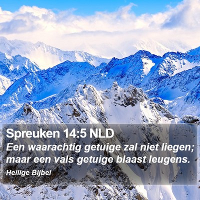Spreuken 14:5 NLD Bible Verse Image