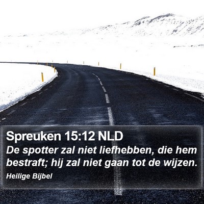 Spreuken 15:12 NLD Bible Verse Image