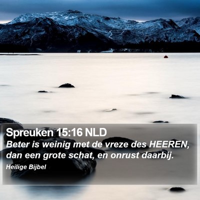 Spreuken 15:16 NLD Bible Verse Image