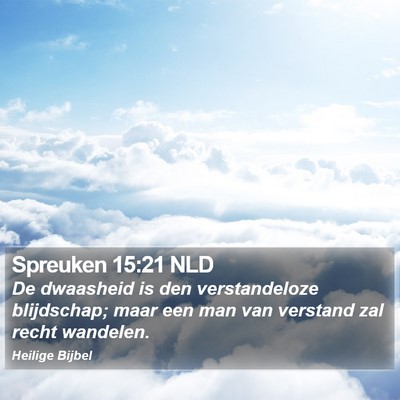 Spreuken 15:21 NLD Bible Verse Image