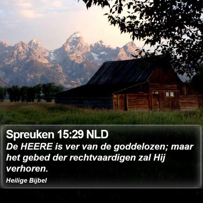 Spreuken 15:29 NLD Bible Verse Image
