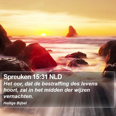 Spreuken 15:31 NLD Bible Verse Image