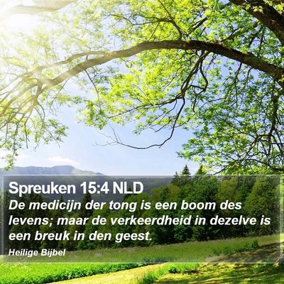 Spreuken 15:4 NLD Bible Verse Image
