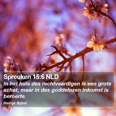 Spreuken 15:6 NLD Bible Verse Image