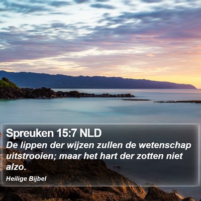 Spreuken 15:7 NLD Bible Verse Image