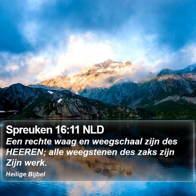 Spreuken 16:11 NLD Bible Verse Image