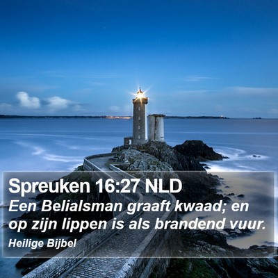 Spreuken 16:27 NLD Bible Verse Image