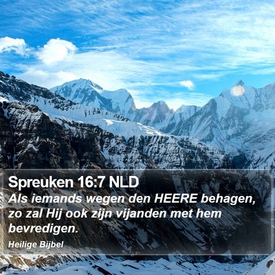 Spreuken 16:7 NLD Bible Verse Image