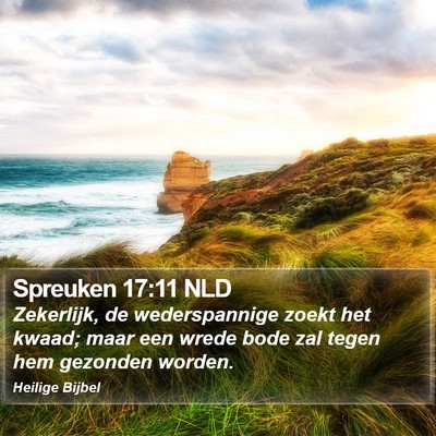 Spreuken 17:11 NLD Bible Verse Image