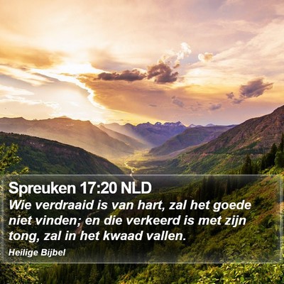 Spreuken 17:20 NLD Bible Verse Image
