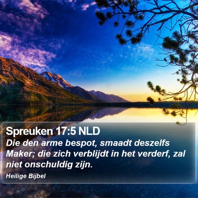 Spreuken 17:5 NLD Bible Verse Image