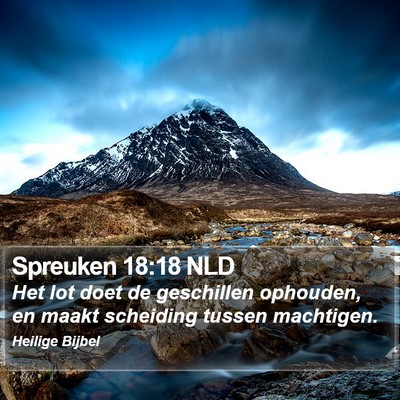 Spreuken 18:18 NLD Bible Verse Image