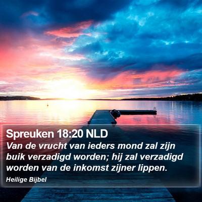 Spreuken 18:20 NLD Bible Verse Image