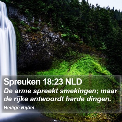 Spreuken 18:23 NLD Bible Verse Image