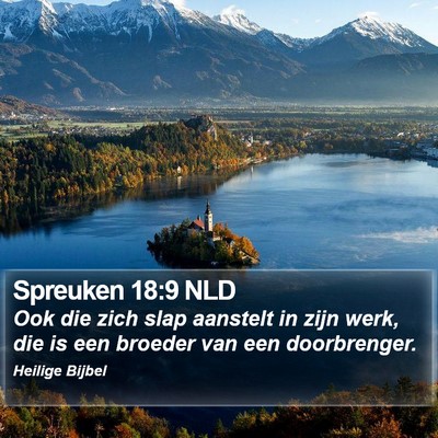 Spreuken 18:9 NLD Bible Verse Image