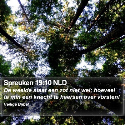 Spreuken 19:10 NLD Bible Verse Image