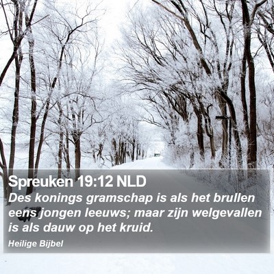 Spreuken 19:12 NLD Bible Verse Image