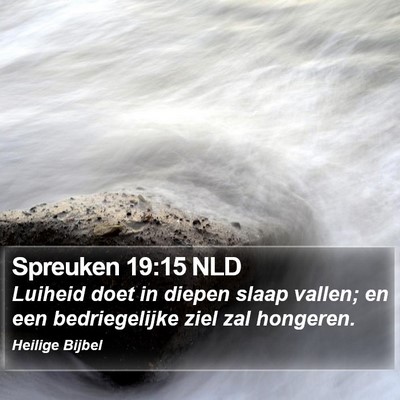 Spreuken 19:15 NLD Bible Verse Image